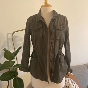 Dark Green Military Style Jacket